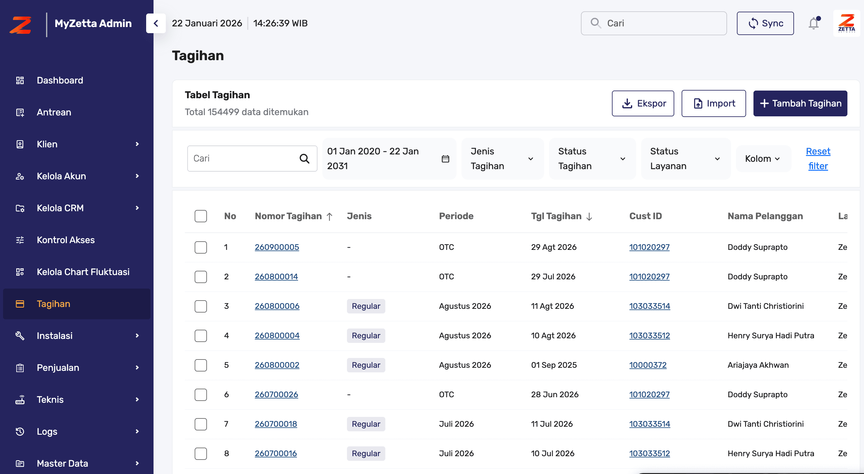 MyZetta — ISP Management Back-office